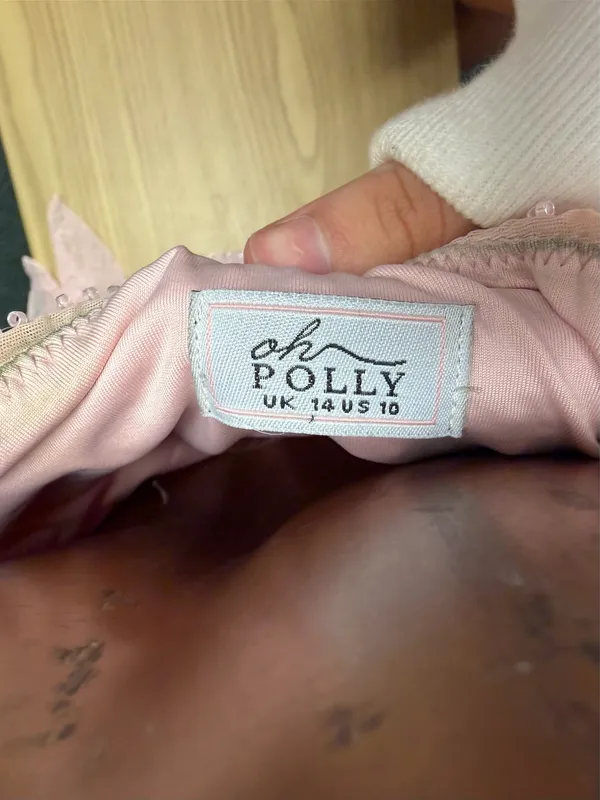 Oh Polly Pink Pearl Mini Dress Long Sleeve - Image 5
