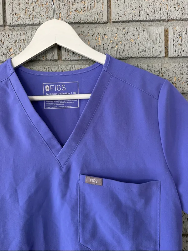 Figs Catarina Scrub Top Blueberry Purple Size XS - Image 2