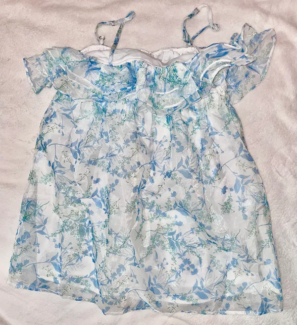 Storia Ruffle Babydoll Mini Dress size Small - Image 3