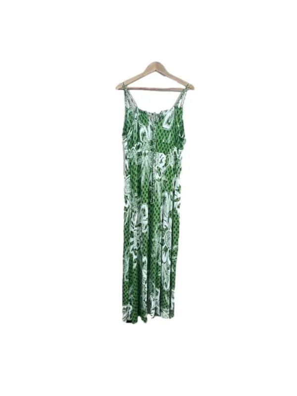 Old Navy Green Floral Maxi Dress Size L Beach Vacation Summer - Image 2