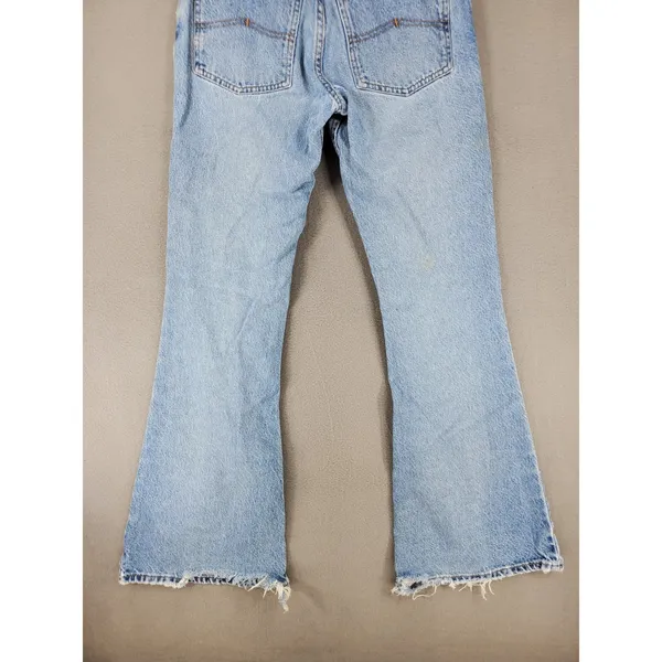 Mudd Flare Leg Jeans Womens 3 Blue Vintage 90s Y2K Distressed‎ Light Wash Denim - Image 4