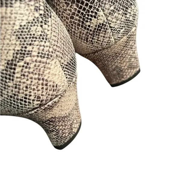 Lulus Snake Print Faux Leather Pull on Boots(Size 6) - Image 4