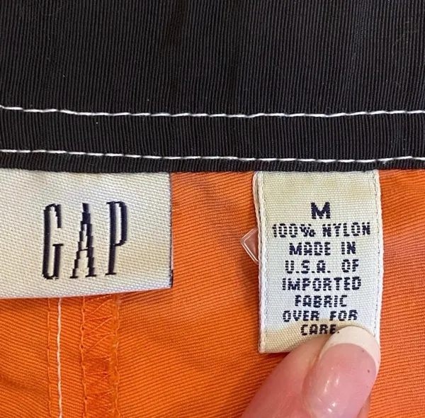 Gap Orange Blue Nylon Short Shorts M Summer Lightweight Athletic Casual Swim - Image 6