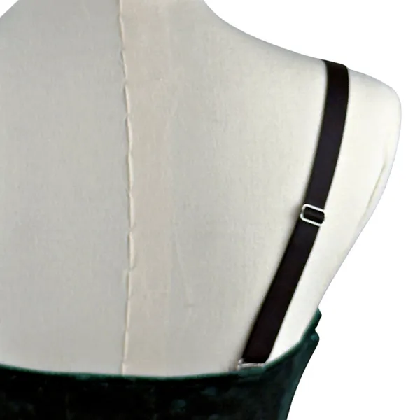 Urban Outfitters Bella Bustier Green Velvet Corset Mini Dress 90s Indie Alt - Image 6