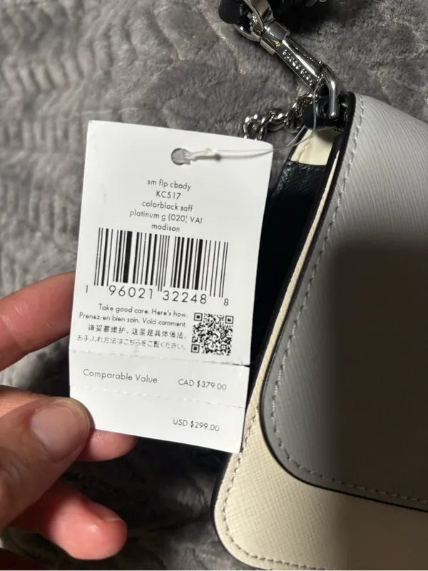 Kate Spade New York Madison Willow Mini Flap Crossbody Bag, platinum grey multi - Image 13