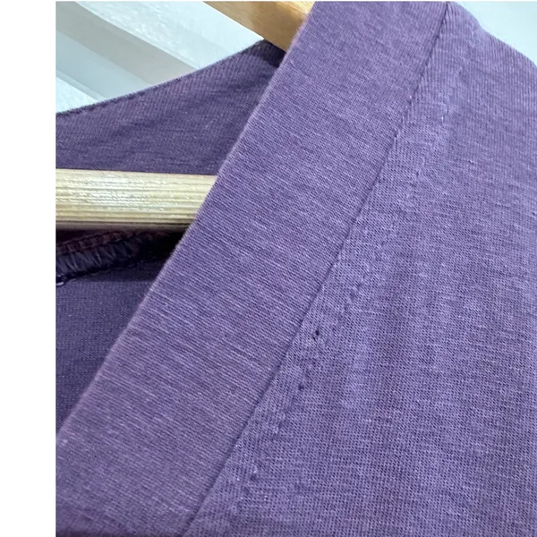 Pact Revive Organic Cotton V-Neck Short Sleeve Drawstring Jumpsuit Purple Small - Image 8