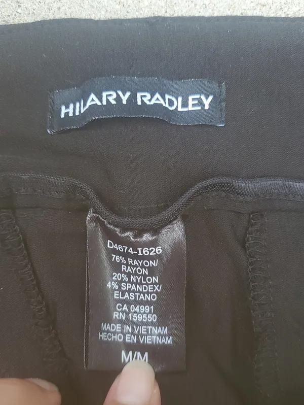 Hillary Radley Black Women's Shorts Stretchy Longer Style Perfect For Golf - Image 2