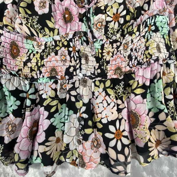 Anthropologie Maeve Small Top Blouse Flounced Multi 70's Peasant‎ Prairie Boho - Image 10