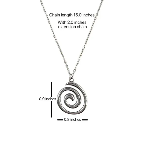 Spiral Pendant Necklace for Men Women Simple Design Streetwear Unisex Style - Image 7