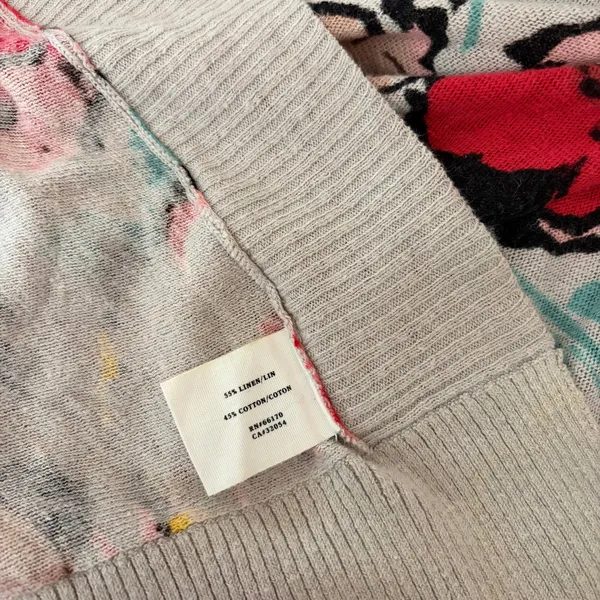 Anthropologie SPARROW Flora Exemplar Long Duster Cardigan‎ Sweater Linen Medium - Image 11