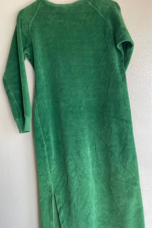 Vintage Liz Claiborne Velvet Green long-sleeve green velour midi dress featuring - Image 11