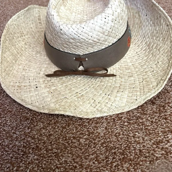Kenny K Straw Hat Sm Embroidered Floral Western Festival Country Casual RM10L-E - Image 4