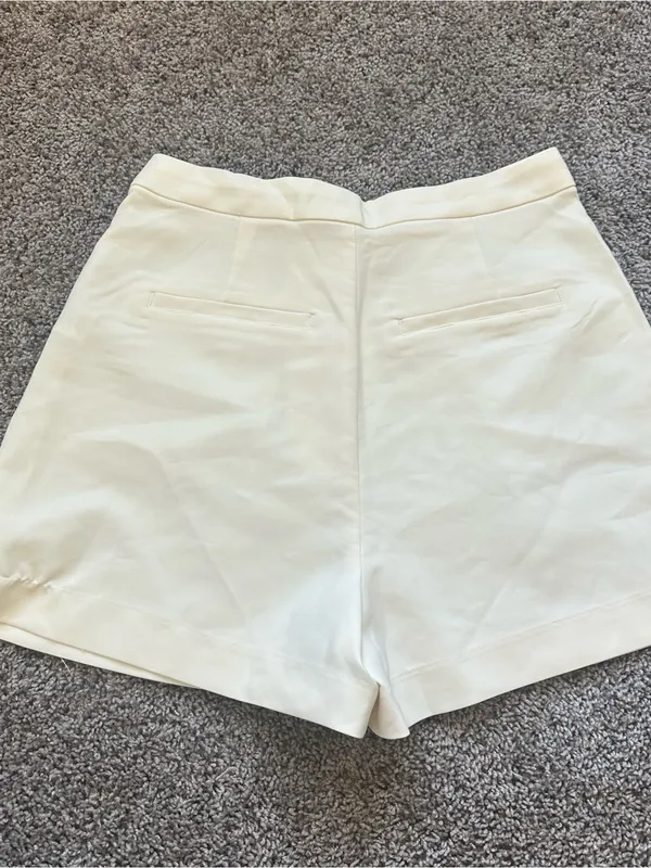 Love Tree Cream High-Waist Tailored Shorts - Image 6