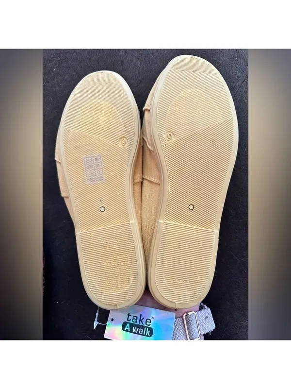 Take a Walk Espadrille Loafers Mustard Canvas Slip on Flat Shoes - Image 6