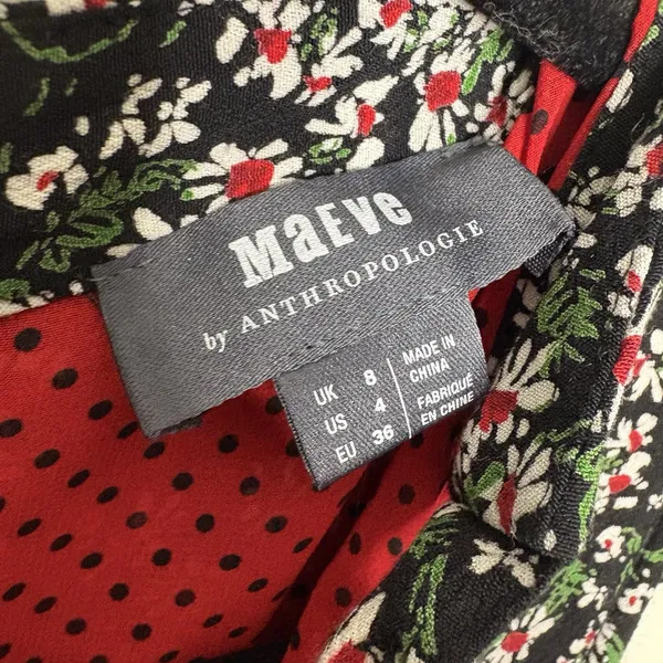 Anthropologie Maeve Ansonia Jumpsuit Multi Floral Wide Leg Ruffle Womens US 4 - Image 3