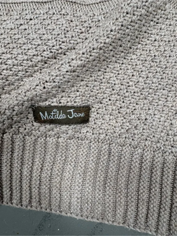 Matilda Jane Sweater Vest Womens Small Knit Fringed Wrap Cottagecore Grandmacore - Image 5