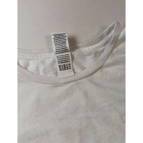 VS PINK Cropped Logo White‎ Graphic Tee Roadtrip Bound Large Athletic Gym - Image 5