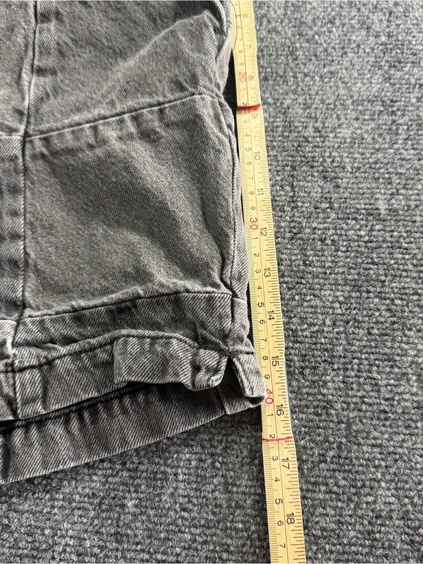 PacSun Volley Shorts Mens Black Denim Stretch Drawstring Pockets Pull On Size M - Image 7