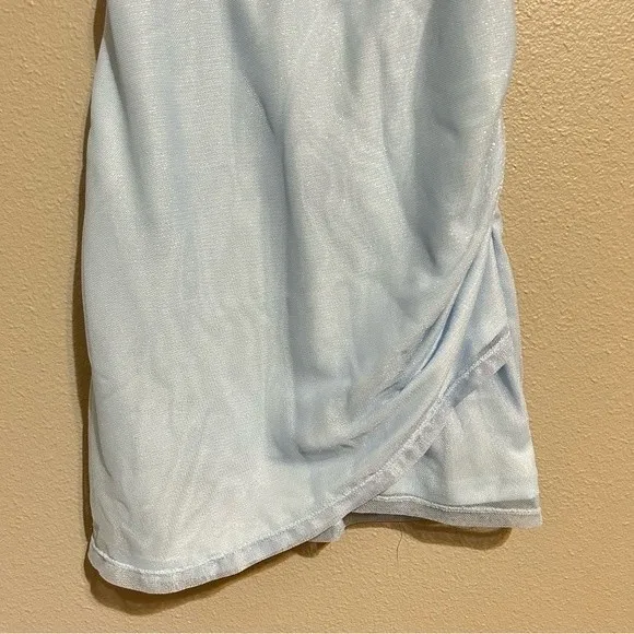 Princess Polly Ocenaia blue shimmer cocktail party mini dress women size small 4 - Image 5