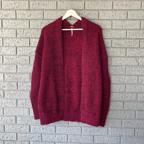 Free People High Hopes Cardigan Sweater Plum Blossom Combo Size Small - Image 4