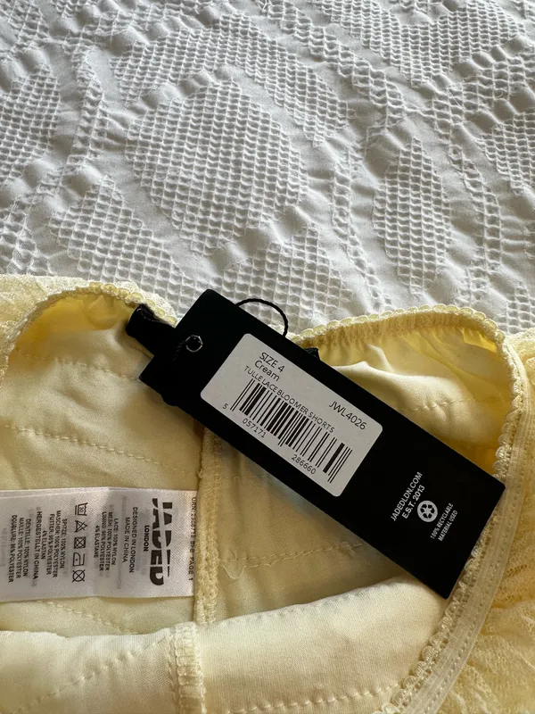 Jaded London Vanilla Rhea Lace Bloomer Shorts - Image 7