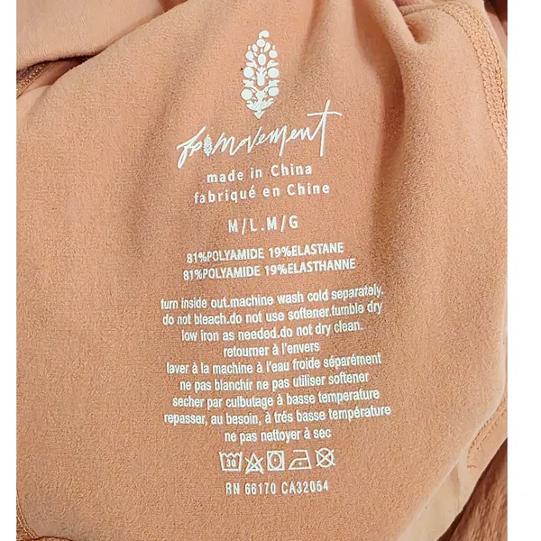 Free People Movement Lucky Layer Crop Cutout Hoodie Top Crush Blush Size M/L - Image 6
