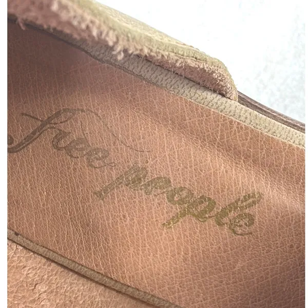 Free People Royale Flats Leather Pointed Toe Cutout Tan Slip On Womens US 6‎ - Image 8