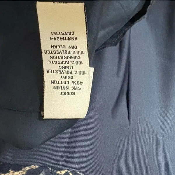Eliza J. Blue Lace Gown Size 12 - Image 9