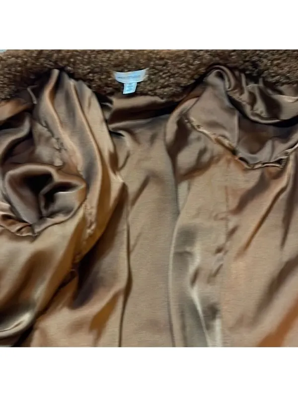Teddy Jacket Coat Women’s Size Medium Brown Max Studio - Image 9