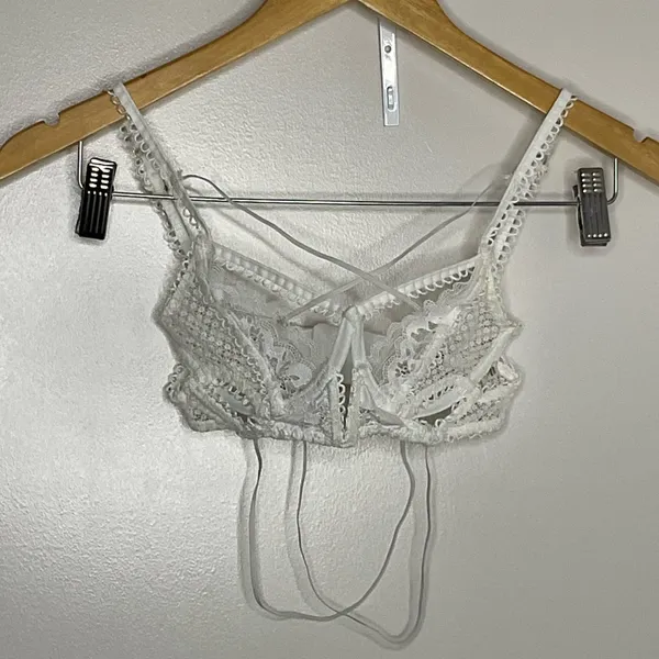 For Love and Lemons Strappy Vega Underwire Bra In White Size XS - Image 2