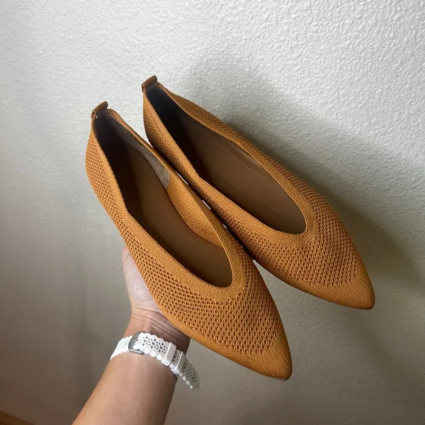 Everlane The 40-Hour Pointed Toe Toffee ReKnit Flat WOMENS Shoes Size 9 - Image 2