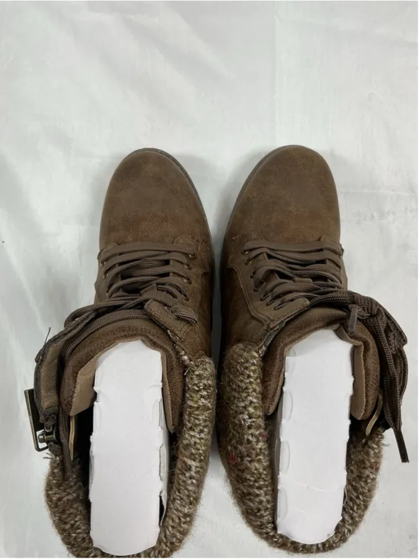 Womans New Bamboo Chief 18 Platform Ankle Boots Size 8 Tan - Image 5