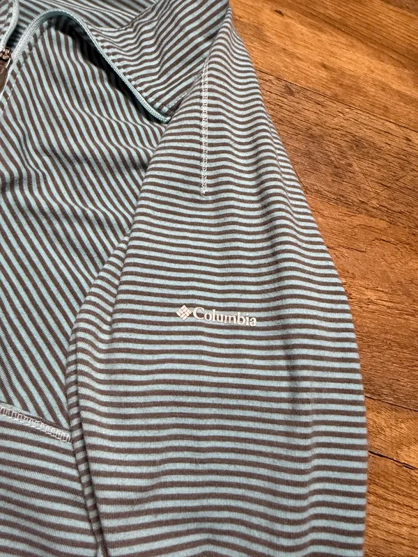 Columbia Striped Quarter-Zip Pullover Women’s Large - Image 3