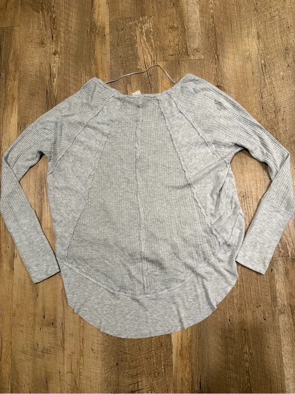 We The Free Free People Catalina Thermal Long Sleeve Grey Large - Image 5