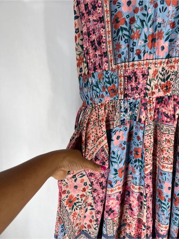 Matilda Jane The Wildlife Patchwork Floral Maxi Dress Size S - Image 6