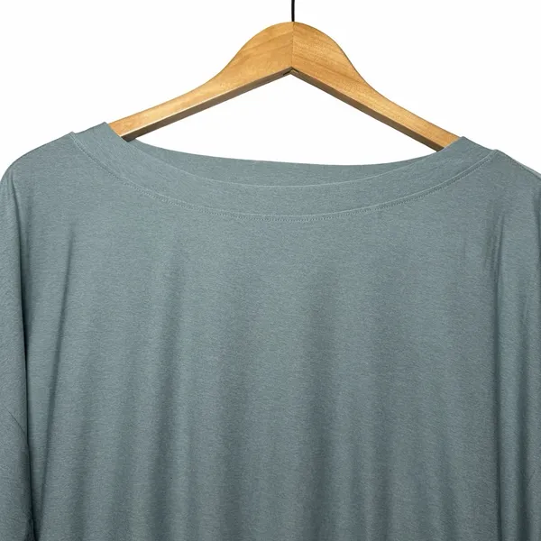 Old Navy Active Cloud94 Boat Neck Crop Top S Go-Dry Foggy Dew Thumbhole Athletic - Image 4