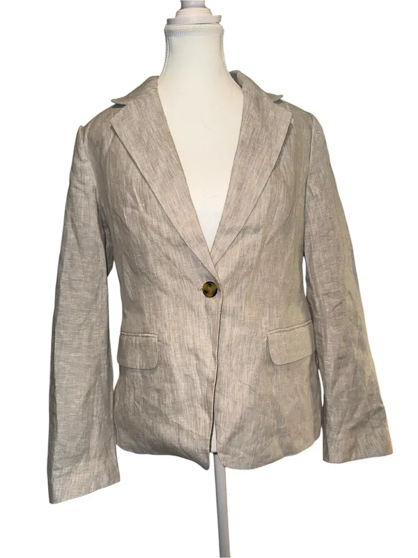 NWT- Quince 100% European Linen Structured Blazer Size Small - Image 4