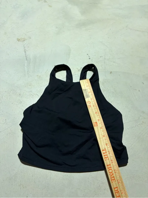 Athleta Black High-Neck Racerback Crop Tank small - Image 3