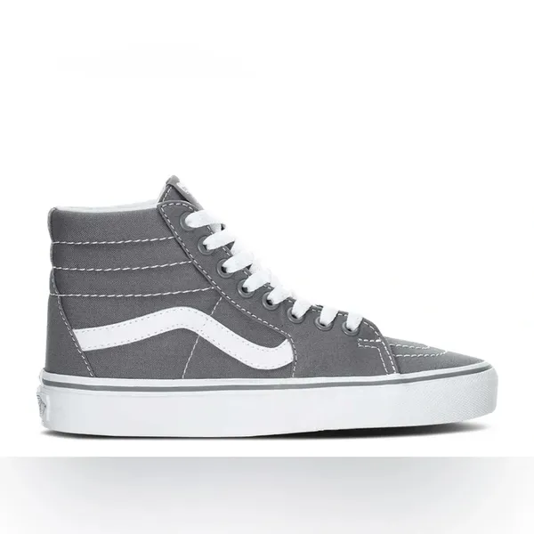 Vans Sk8-Hi Top‎ Sneaker - Frost Gray Canvas Canvas Shoes - Women's 7.5 - Image 2