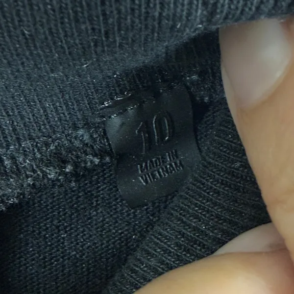 Fear of God Essentials University Crest Black Cotton T-Shirt Size 10 - Image 6