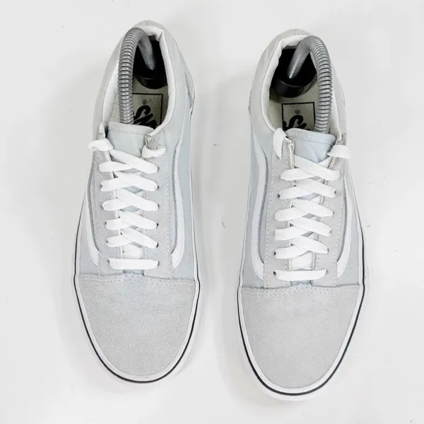 Vans Old Skool Suede Canvas Low Tie Lace Up Sneakers Powder Blue 6 Men 7.5 Women - Image 4