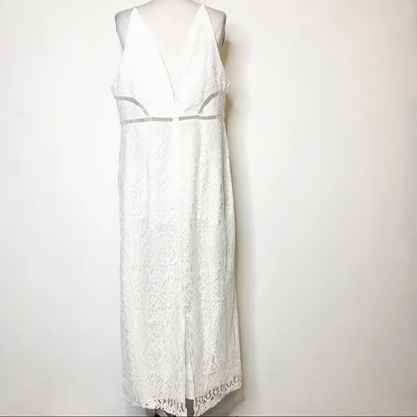 NWT ASOS‎ lace midi dress ladder trim white - Image 8