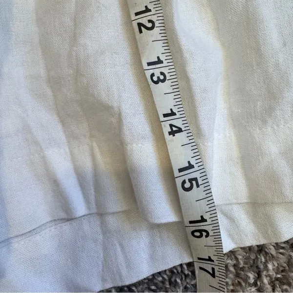 Rachel Zoe White Linen Blend High Rise Dressy Shorts Womens 6 Preppy Belted - Image 2