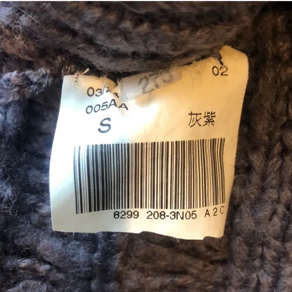 Purple or Gray Chunky Knit Oversized Sweater in Small - Image 5