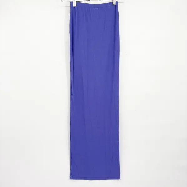 Skims Womens‎ Soft Lounge Ribbed Long Skirt Tanzanite Purple Maxi Size XS - Image 8