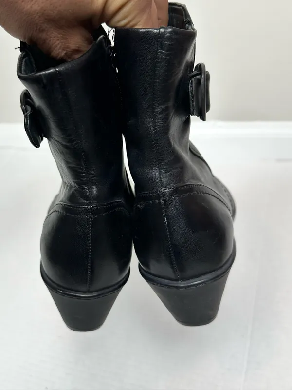 Dansko Mid Calf Leather Heeled Zip-up Boot Size EU 38 - US 7.5/8.0 - Image 5
