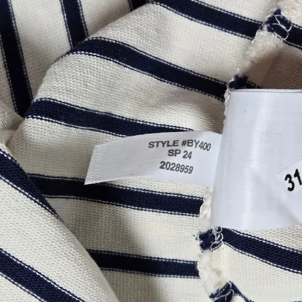 J. Crew Structured muscle T-shirt in stripe mariner cotton‎ M NWT - Image 5
