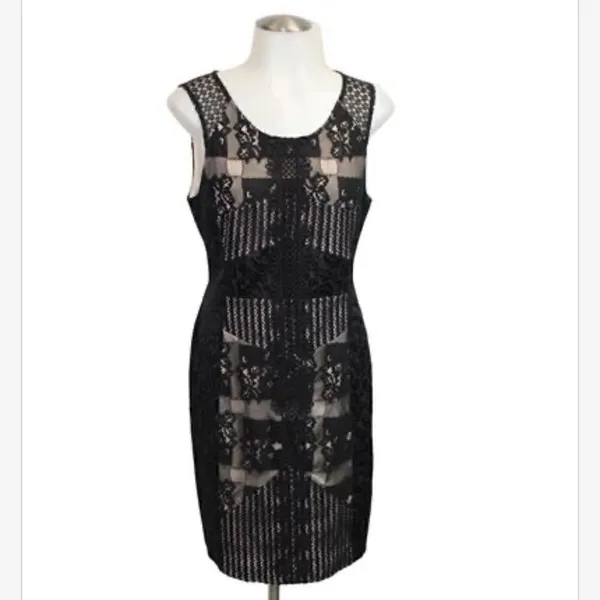 NWT Anthropologie Moulinette Soeurs Sheath Dress Lace Crochet Jacquar, Size 4 - Image 4