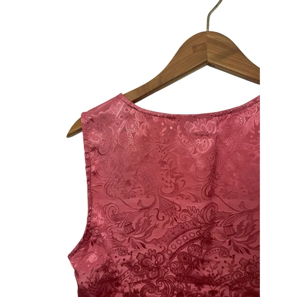 Vtg Victoria’s Secret Cami Tank Top Shorts Set Small Gold Label Pink Festival - Image 5