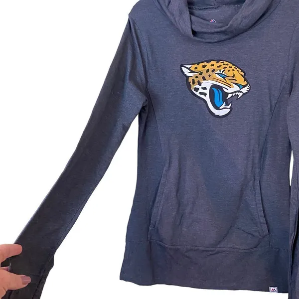 Jacksonville Jaguars Majestic Charcoal Great Play Pullover Hoodie - Image 4